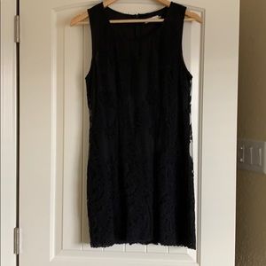 Blu Pepper Black Embroidered Lace Dress